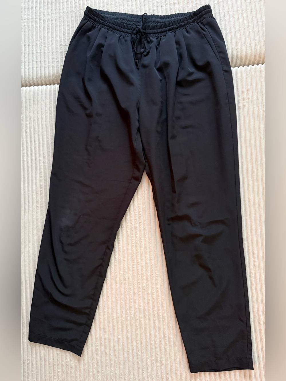 Primark Spain Women’s Black Elastic Waist Casual Pants Wrinkle-Free Size 10